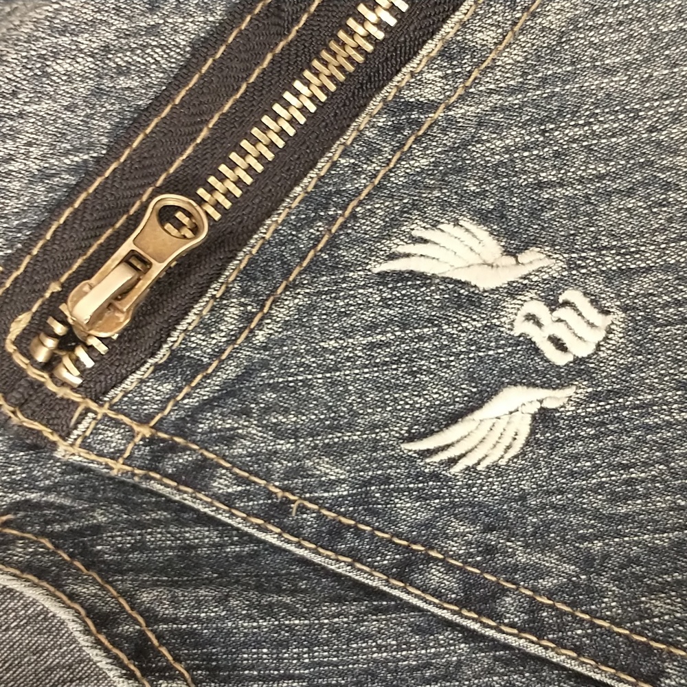 Vintage Denim Jumpsuit Sexy Rocawear 90s Stretch Jeans lots Zippers One Piece M - Picture 16 of 16